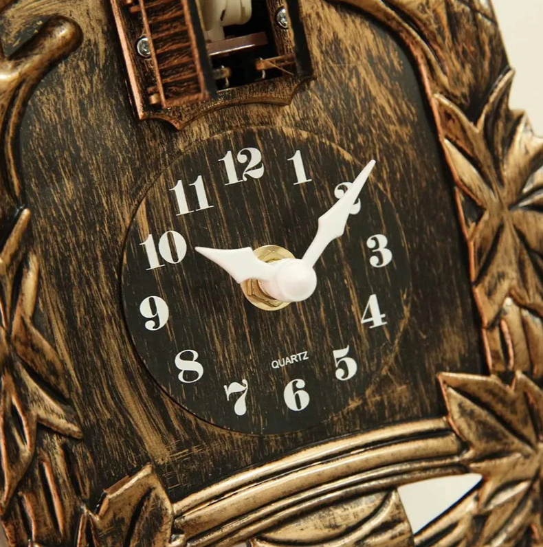 Horloge Murale Coucou Résine 38 cm Pendule Sonore