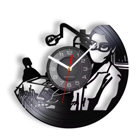 Horloge Murale Vinyle Silencieuse 30 cm Motif Dentiste — 8 Modèles