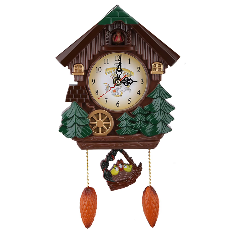 Horloge Murale Coucou Maison Forêt Pendule – 32 cm