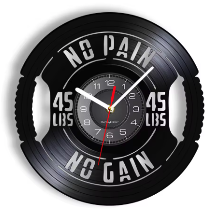 Horloge Murale Disque Vinyle Fitness Silencieuse – 30 cm – 9 Modèles