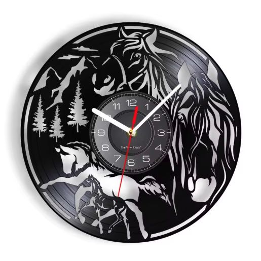 Horloge Murale Vinyle 30 cm Silencieuse — 15 Modèles