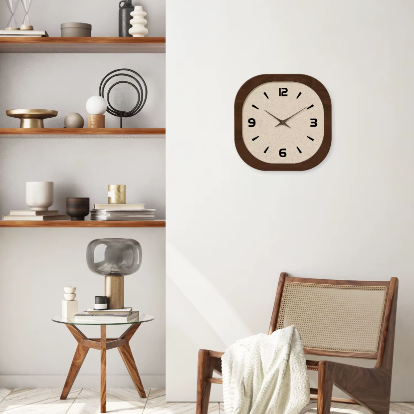 Horloge Murale Bois Silencieuse — 3 Tailles