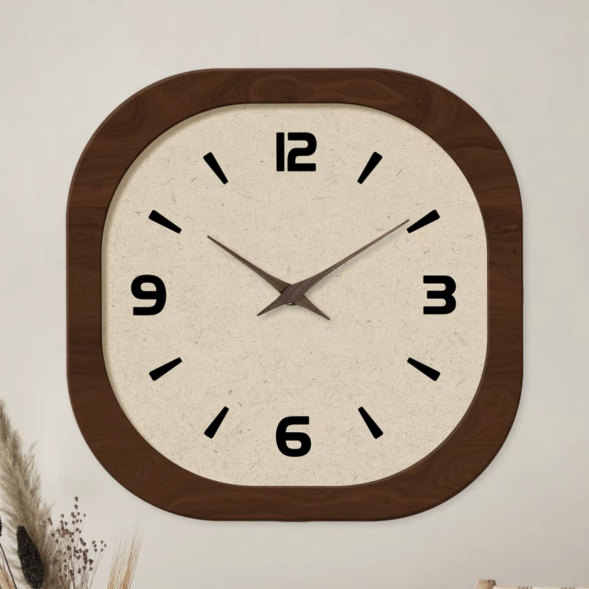 Horloge Murale Bois Silencieuse — 3 Tailles