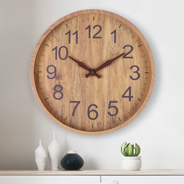 Horloge Murale Ronde Silencieuse 30,5 cm — 3 Modèles