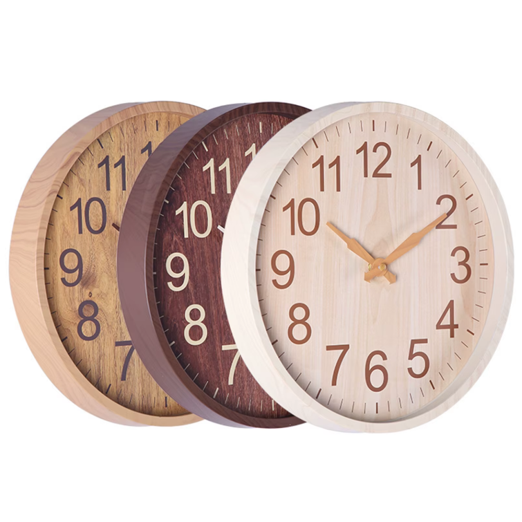 Horloge Murale Ronde Silencieuse 30,5 cm — 3 Modèles