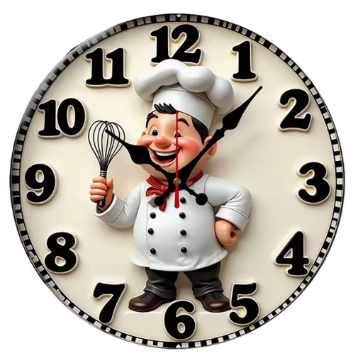 Horloge Murale Cuisine Bambou & Bois 25cm 30cm Mécanisme Silencieux 4 Modèles