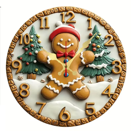 Horloge Murale Cuisine Bambou & Bois 25cm 30cm Mécanisme Silencieux 4 Modèles