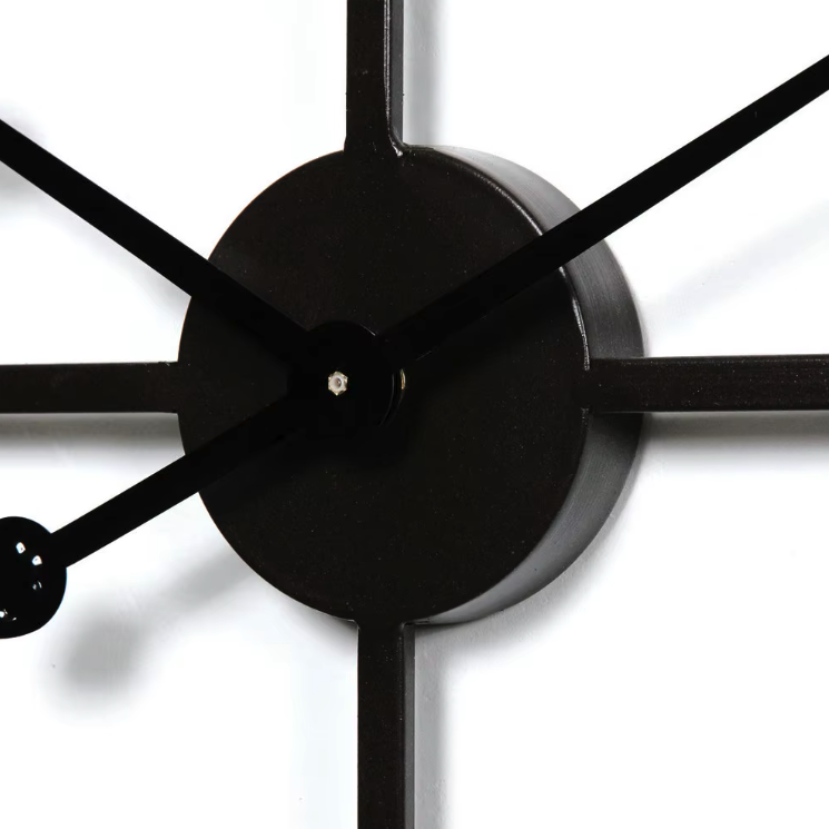 Grande Horloge Murale Industrielle Métal Silencieuse – 60 cm