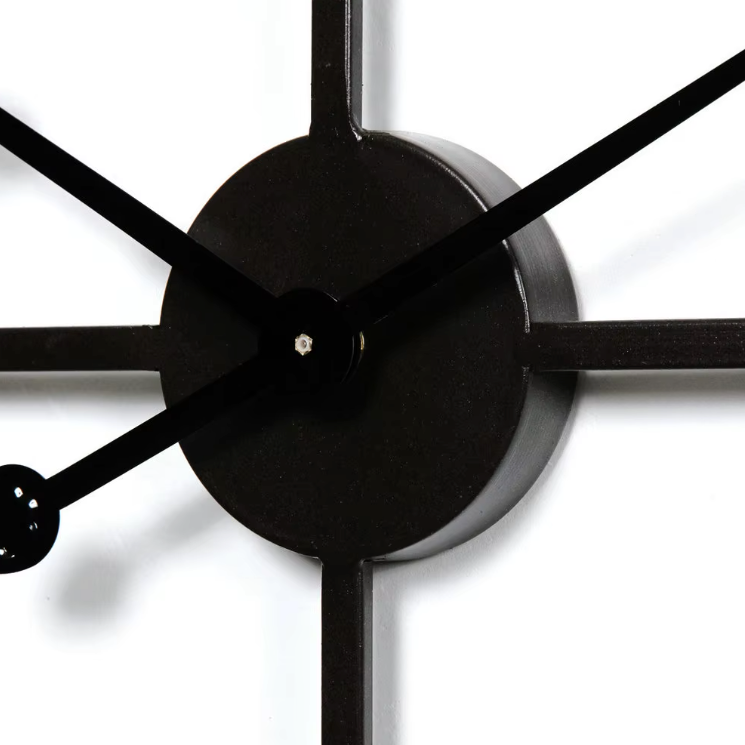 Grande Horloge Murale Industrielle Métal Silencieuse – 60 cm