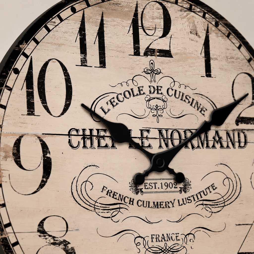 Horloge Murale Vintage Bois Silencieuse – 25, 30, 35, 40 cm