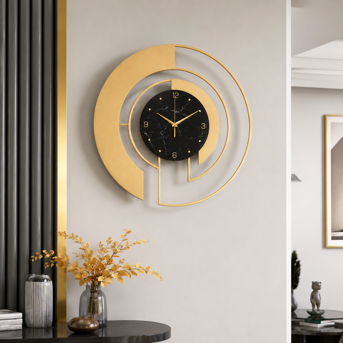 Horloge Murale Design Métal Silencieuse – 45 cm – 4 Modèles