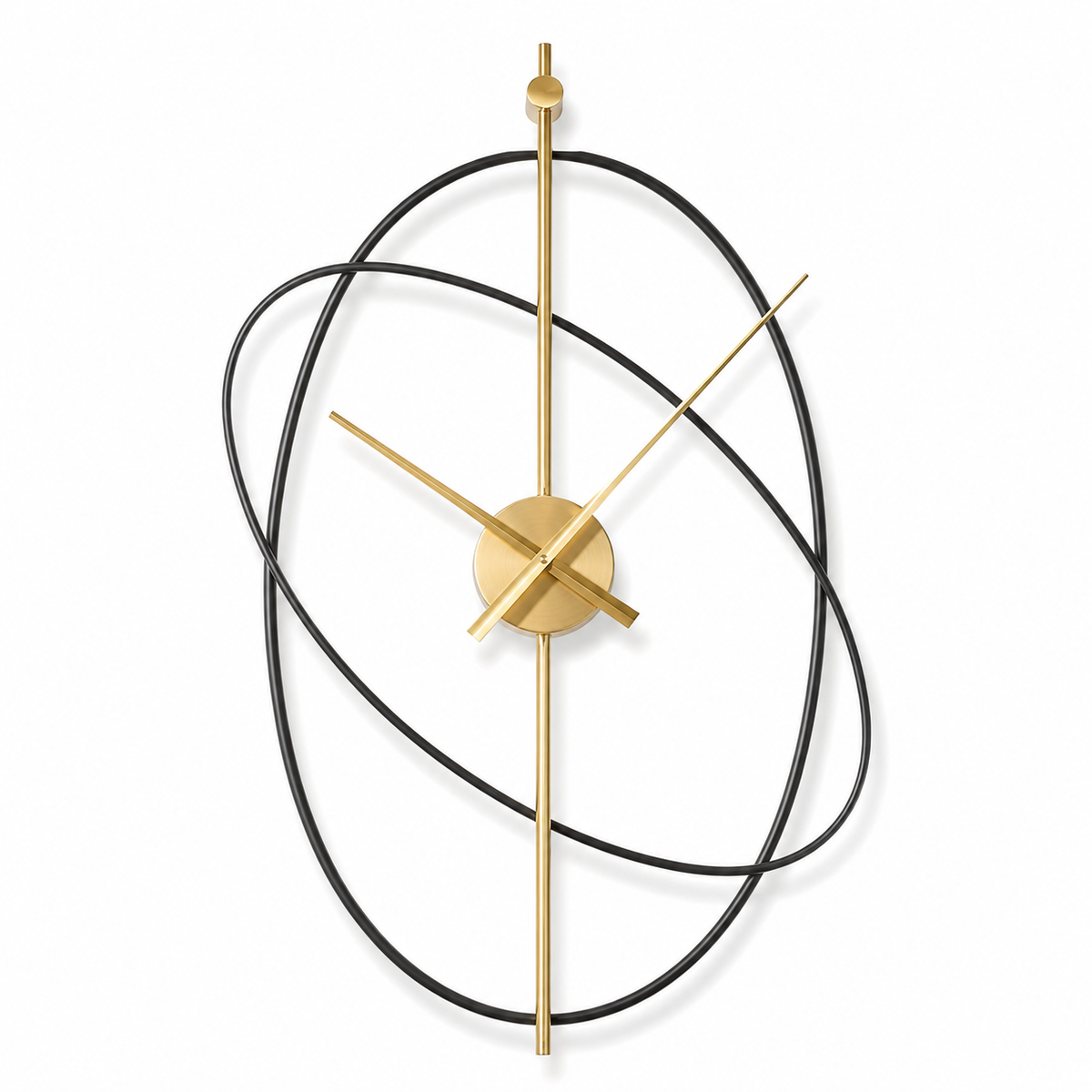 Horloge Murale Design Métal Anneaux Silencieuse