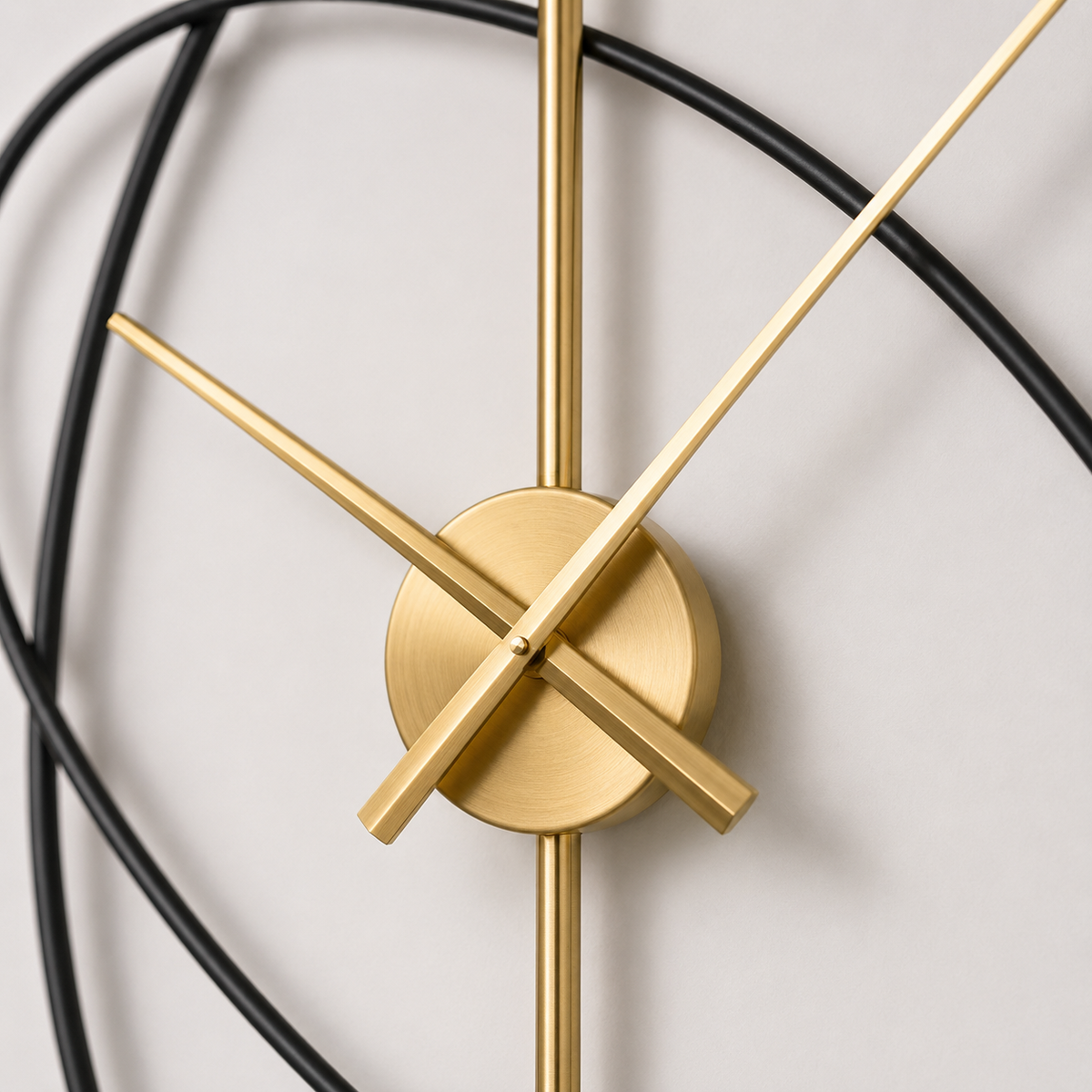Horloge Murale Design Métal Anneaux Silencieuse