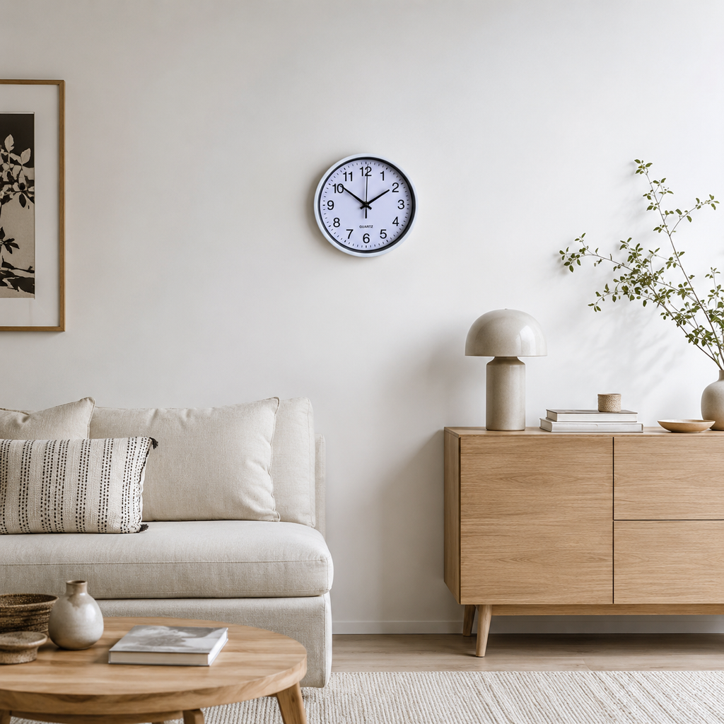 Horloge Murale Ronde Silencieuse – 20 cm – 7 Modèles