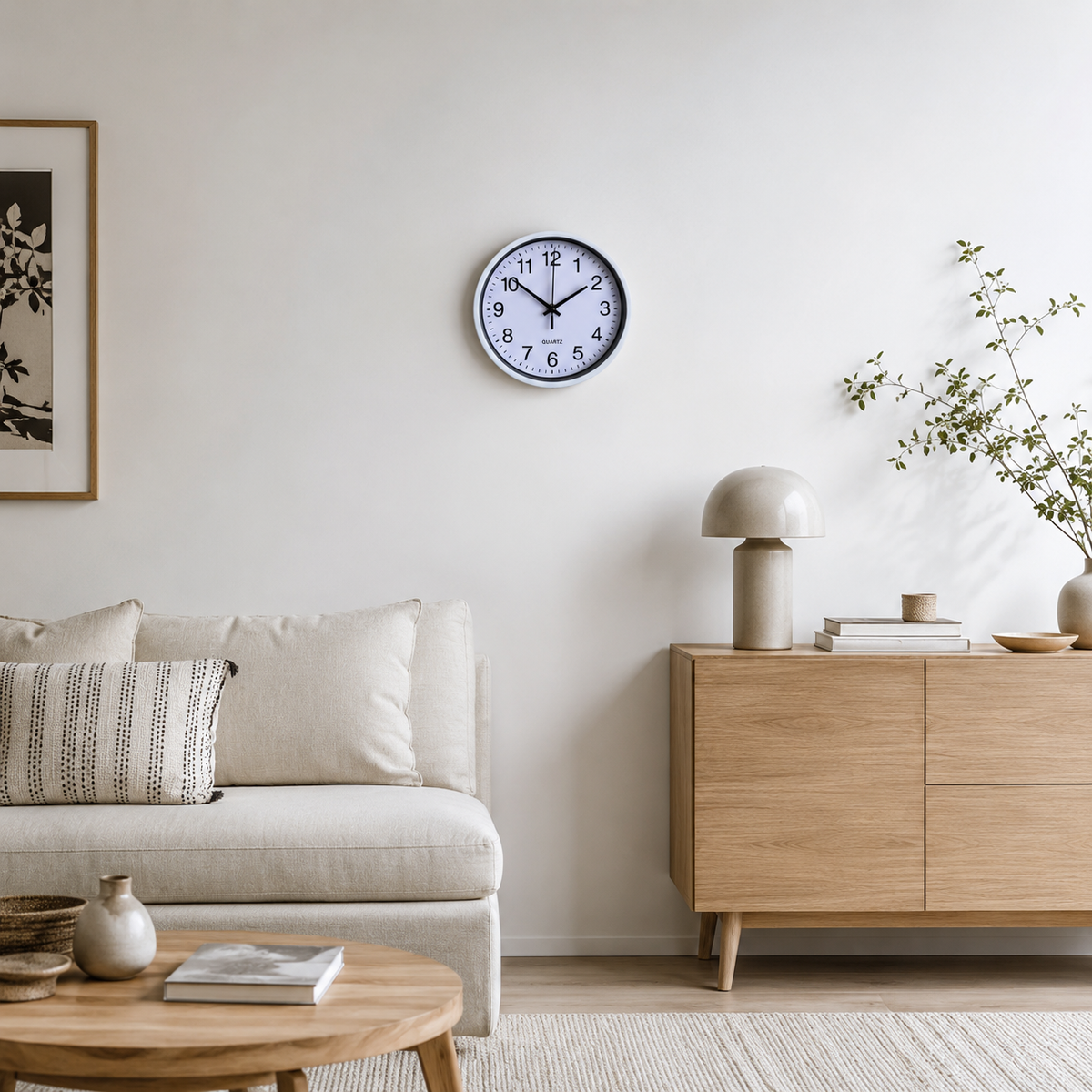 Horloge Murale Ronde Silencieuse – 20 cm – 7 Modèles