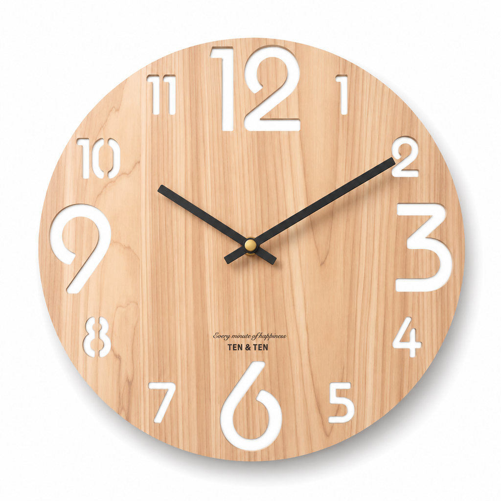 Horloge Murale Ronde Bois MDF 30cm 8 Modèles