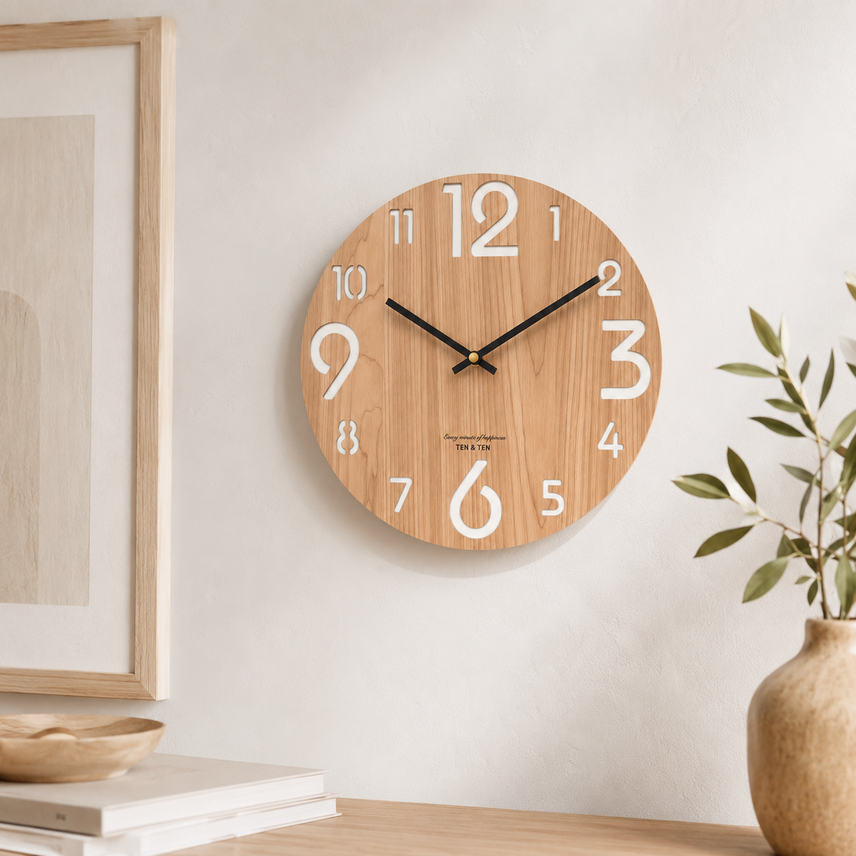 Horloge Murale Ronde Bois MDF 30cm 8 Modèles