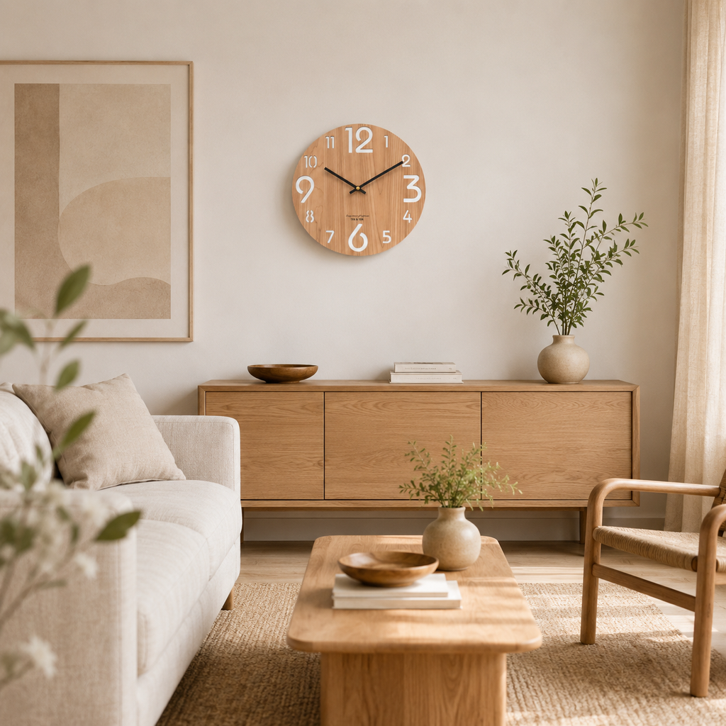 Horloge Murale Ronde Bois MDF 30cm 8 Modèles