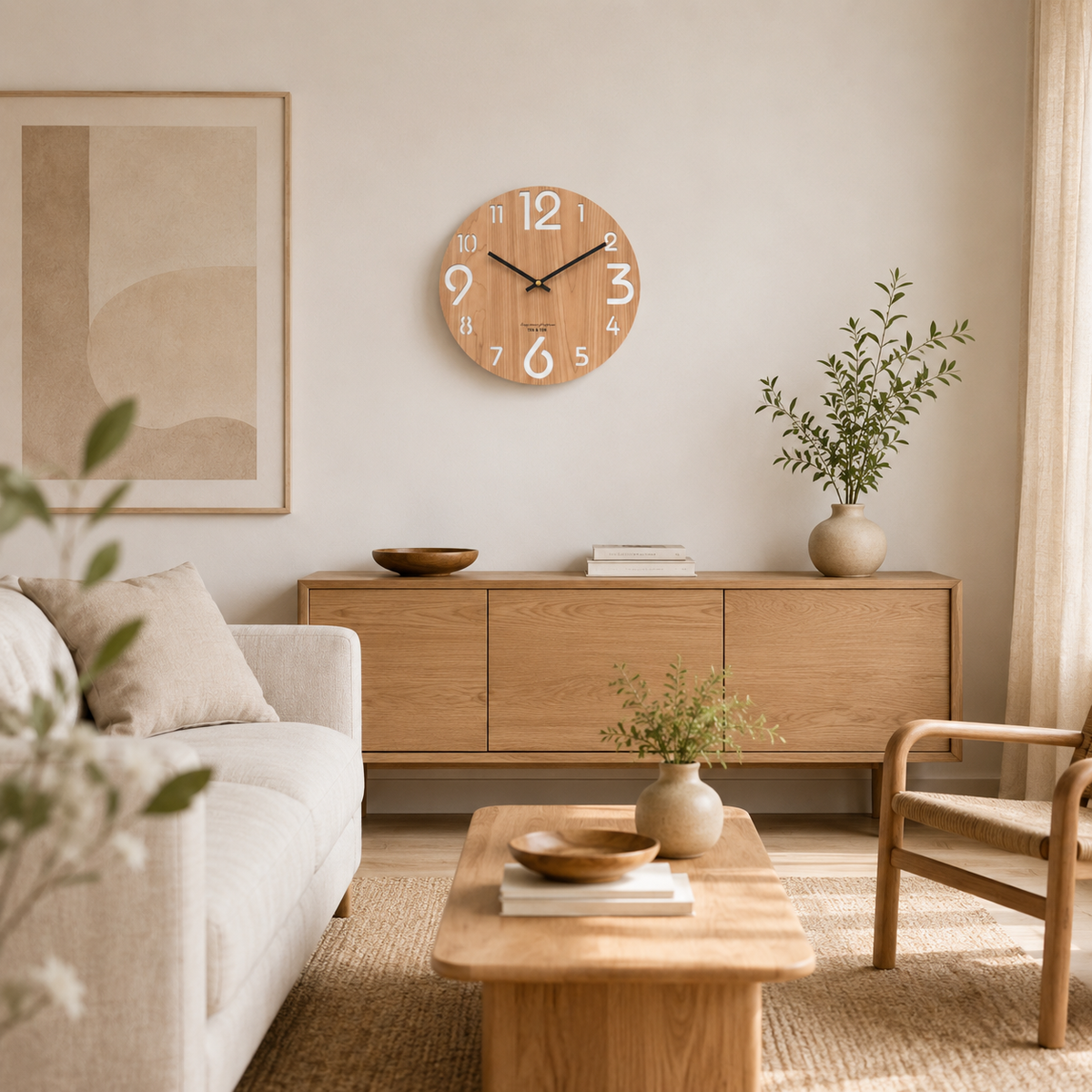 Horloge Murale Ronde Bois MDF 30cm 8 Modèles