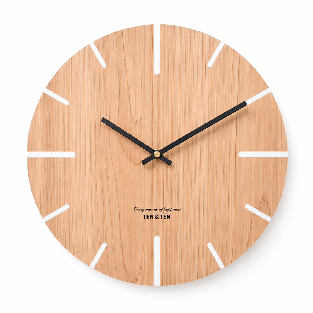 Horloge Murale Ronde Bois MDF 30cm 8 Modèles