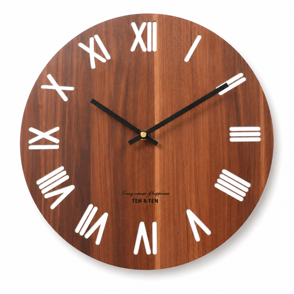 Horloge Murale Ronde Bois MDF 30cm 8 Modèles