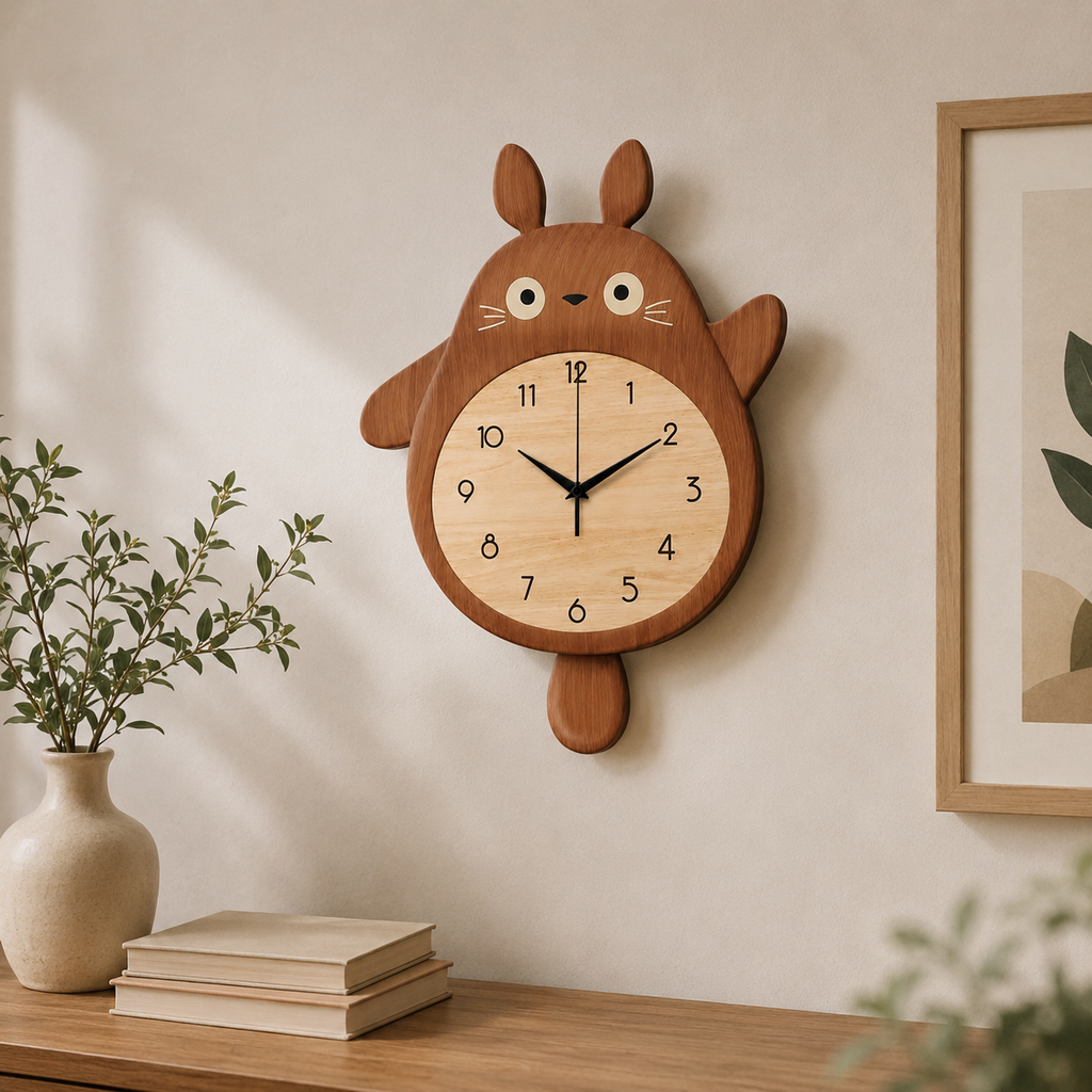 Horloge Murale Enfant Personnage Animé Pendule 35x46cm