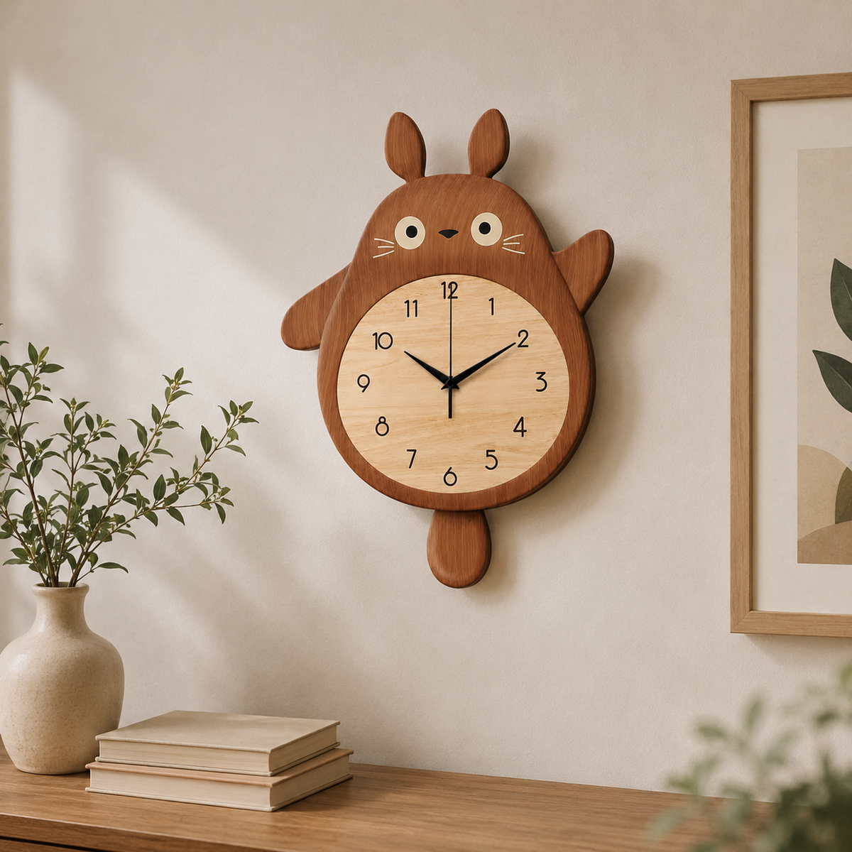 Horloge Murale Enfant Personnage Animé Pendule 35x46cm
