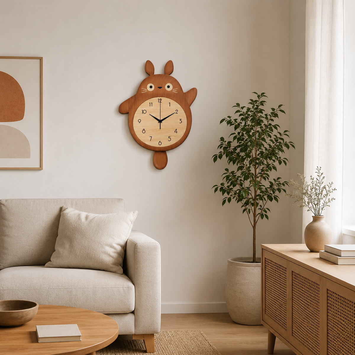Horloge Murale Enfant Personnage Animé Pendule 35x46cm
