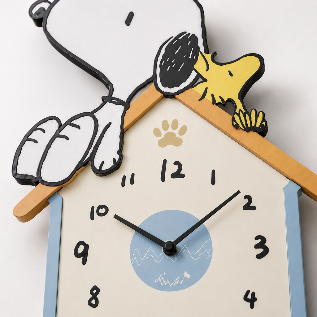 Horloge Murale Enfant Dessin Animé MDF 31–39 cm — 2 Modèles