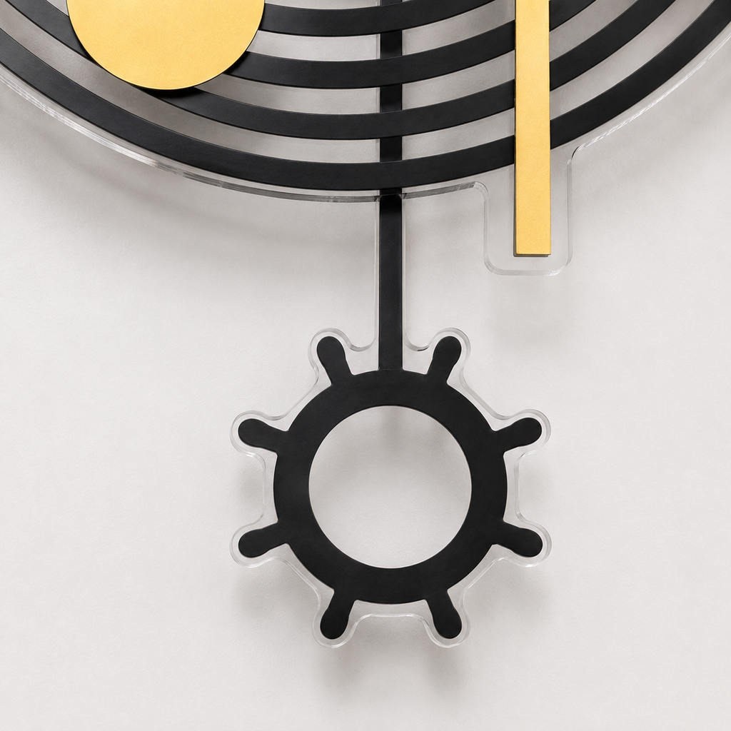 Horloge Murale Design Géométrique Acrylique Pendule