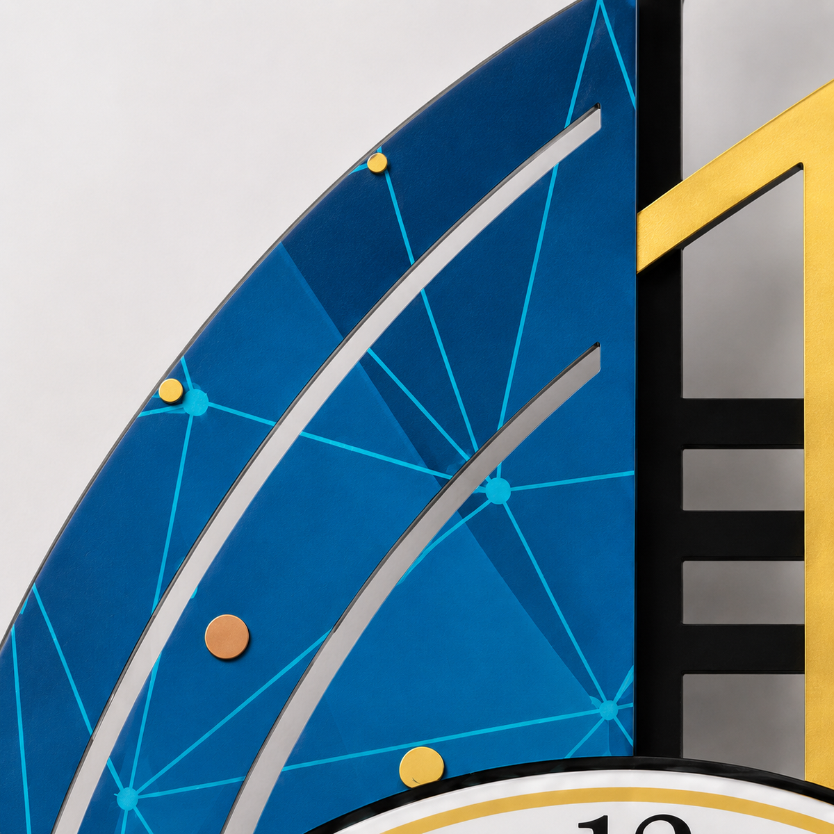 Horloge Murale Design Géométrique Acrylique Pendule