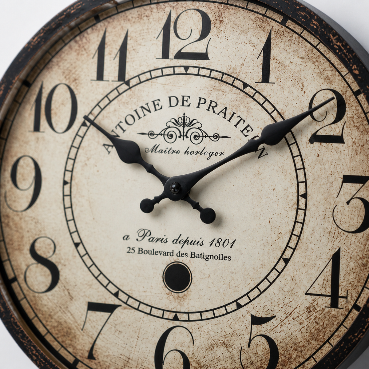 Horloge Murale Bois Style Américain Silencieuse — 2 Tailles