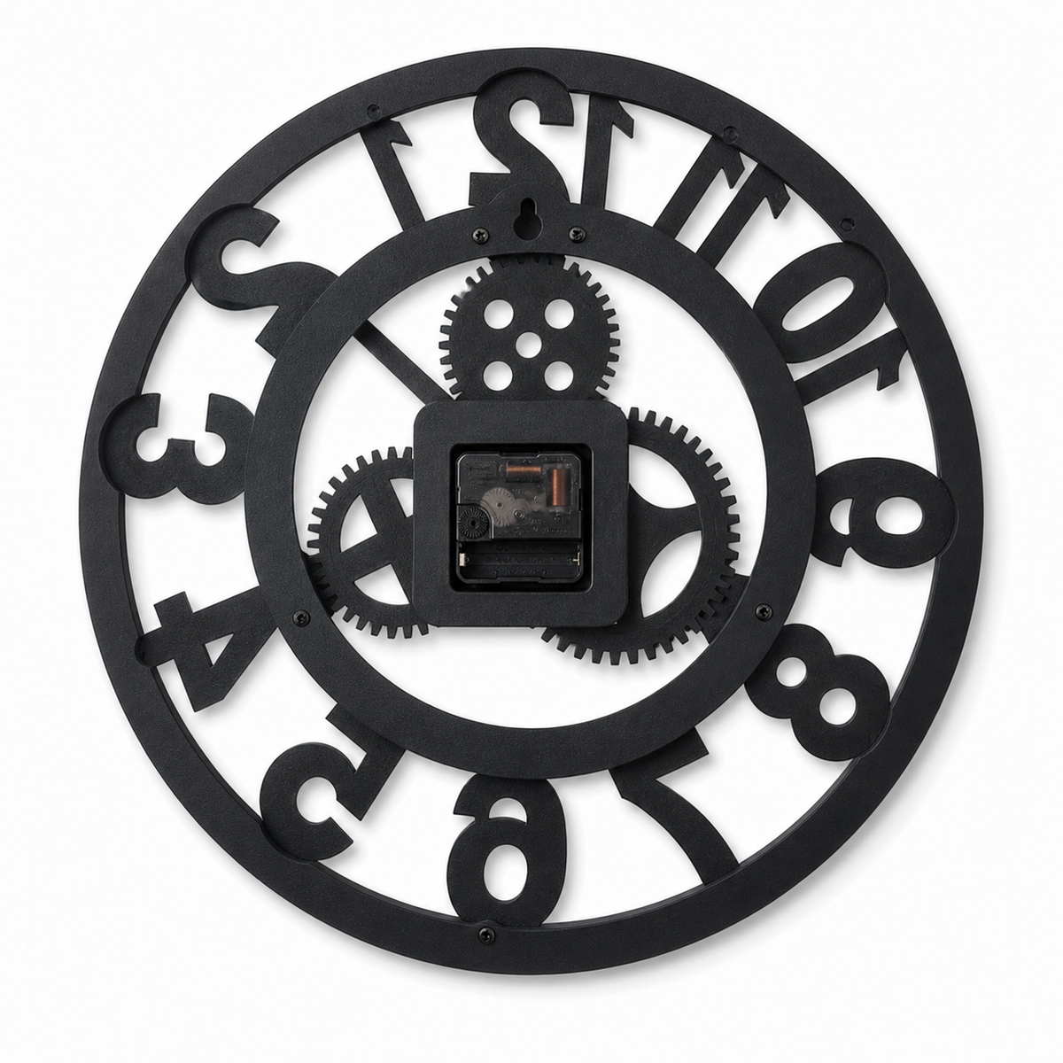 Horloge Murale Bois Engrenages 30–40 cm Silencieuse — 4 Modèles