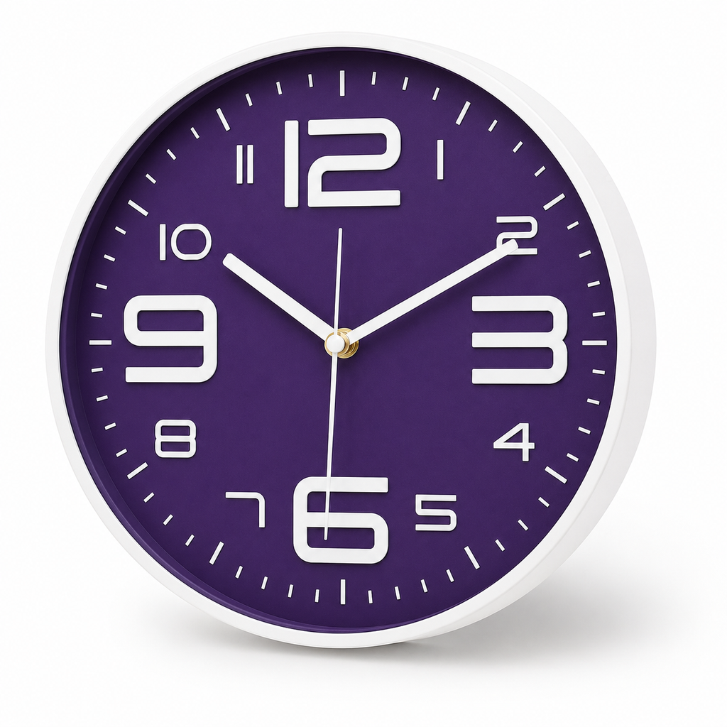 Horloge Murale Moderne Silencieuse 30 cm — 6 Coloris