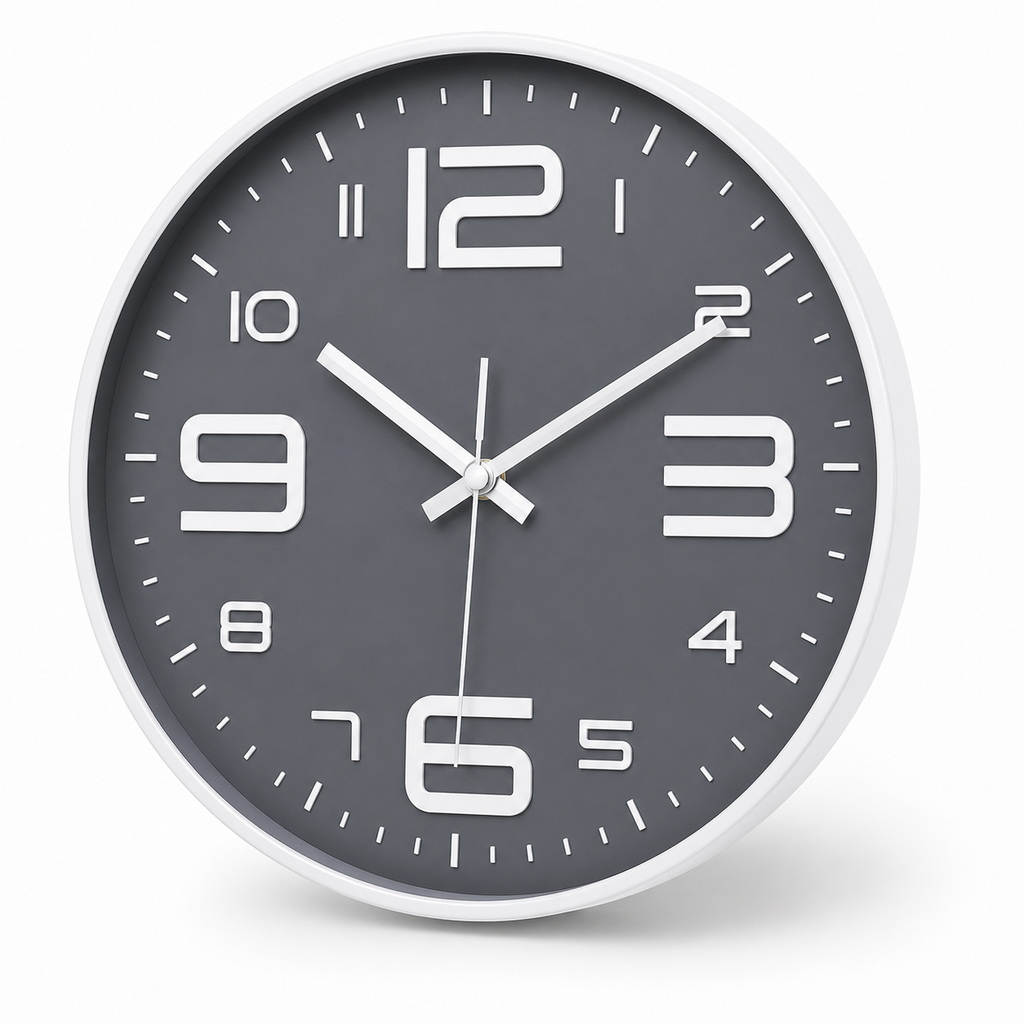 Horloge Murale Moderne Silencieuse 30 cm — 6 Coloris