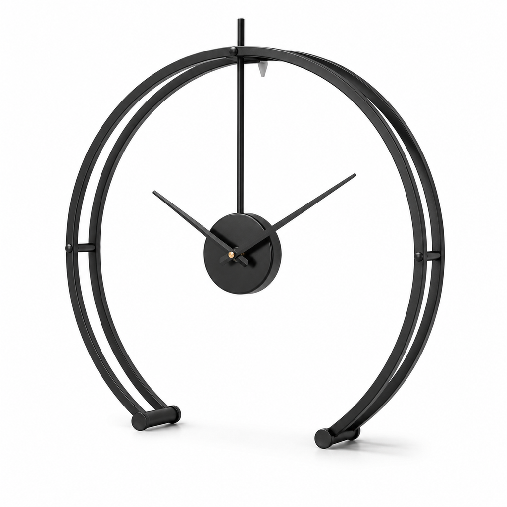 Horloge Murale Design Fer Noir 50 cm Silencieuse