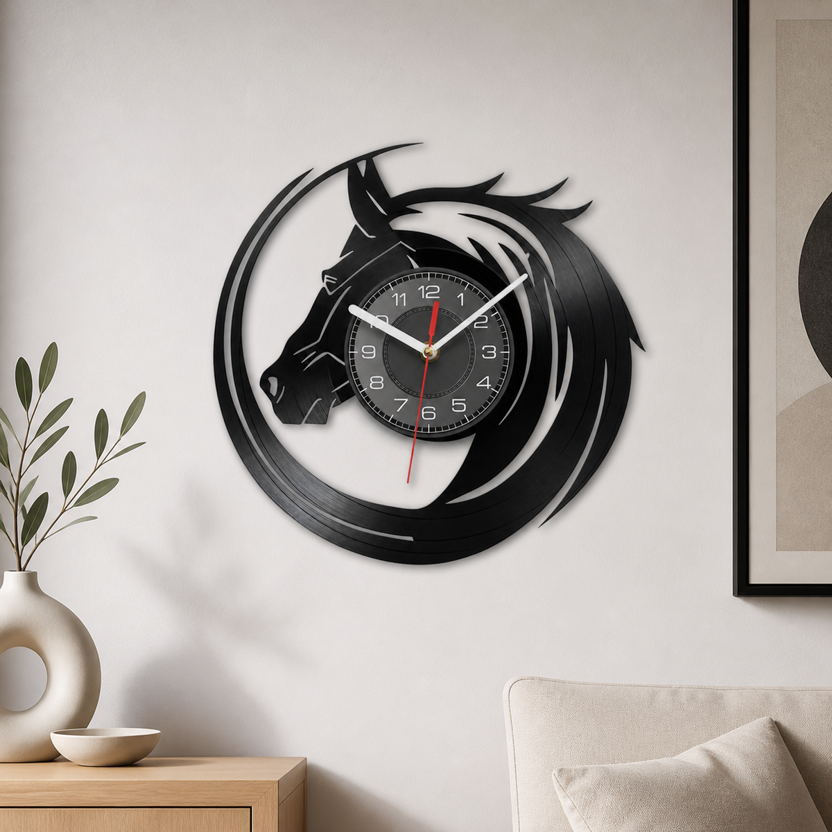 Horloge Murale Vinyle 30 cm Silencieuse — 15 Modèles