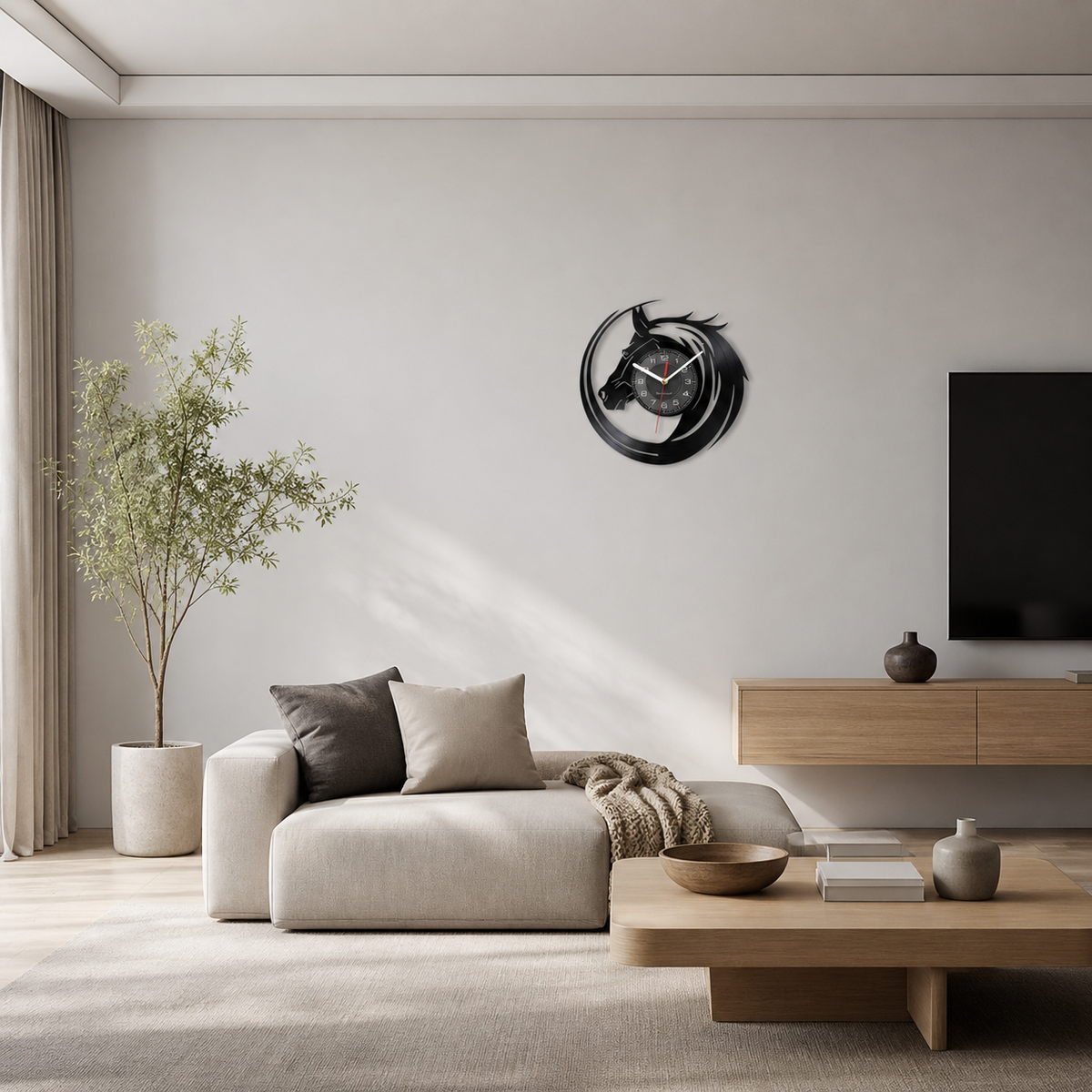 Horloge Murale Vinyle 30 cm Silencieuse — 15 Modèles