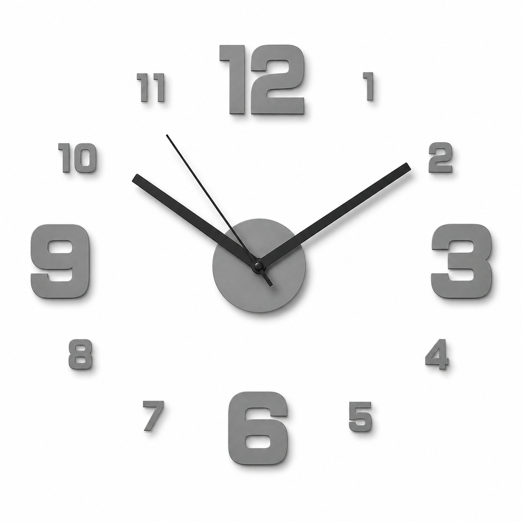 Horloge Murale 40 cm Silencieuse Sans Cadre — 4 Modèles