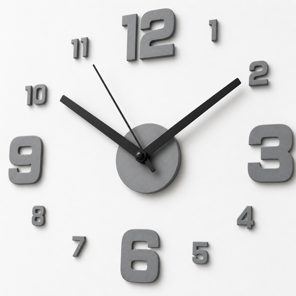 Horloge Murale 40 cm Silencieuse Sans Cadre — 4 Modèles