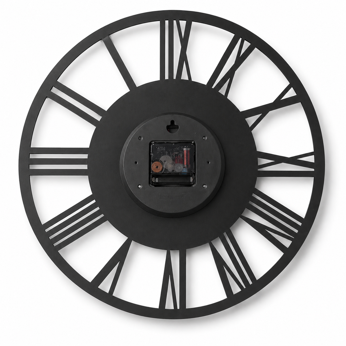 Horloge Murale Métal Bambou 40 cm Silencieuse Style Rétro