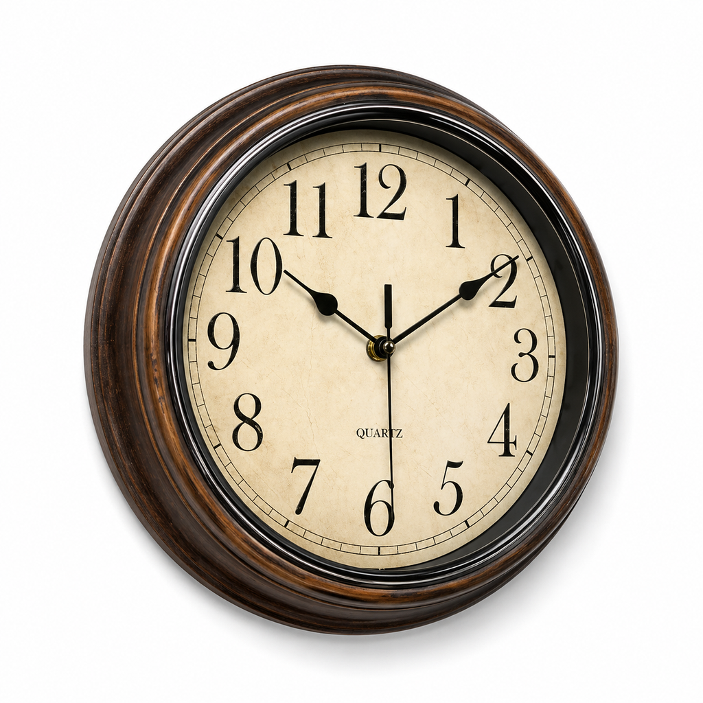 Horloge Murale Rétro 30,5 cm Silencieuse — 6 Modèles
