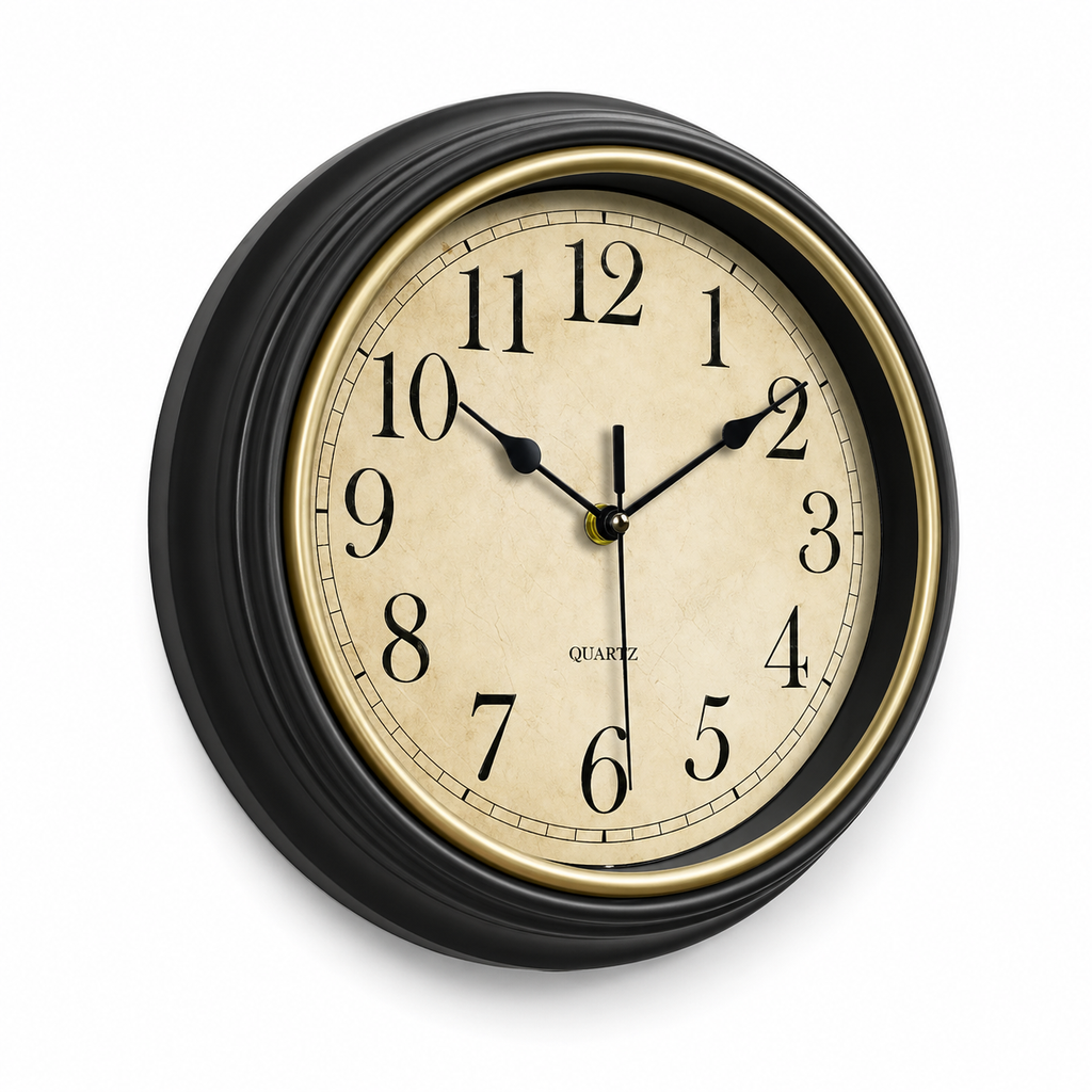 Horloge Murale Rétro 30,5 cm Silencieuse — 6 Modèles