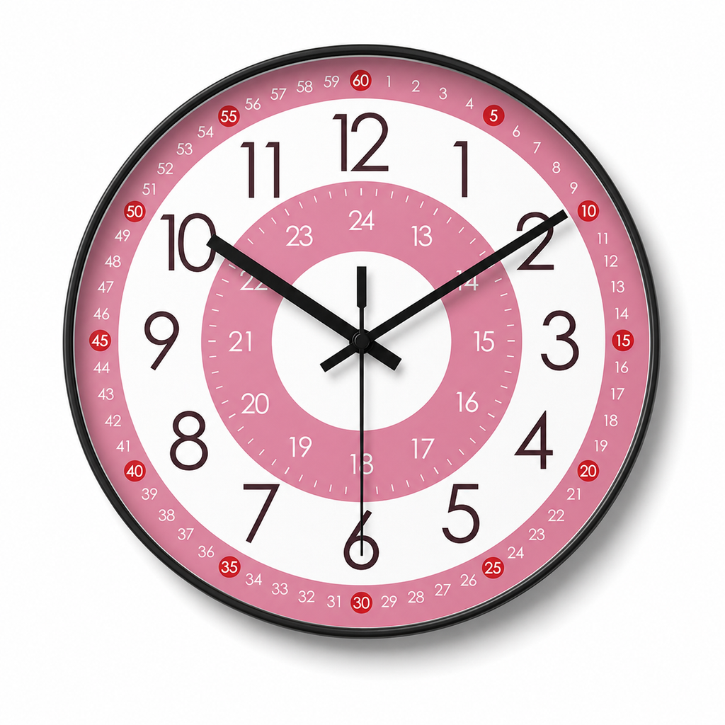 Horloge Murale 30–35 cm Minutes Apparentes — 8 Modèles