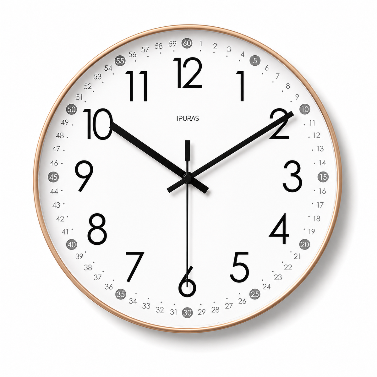 Horloge Murale 30–35 cm Minutes Apparentes — 8 Modèles