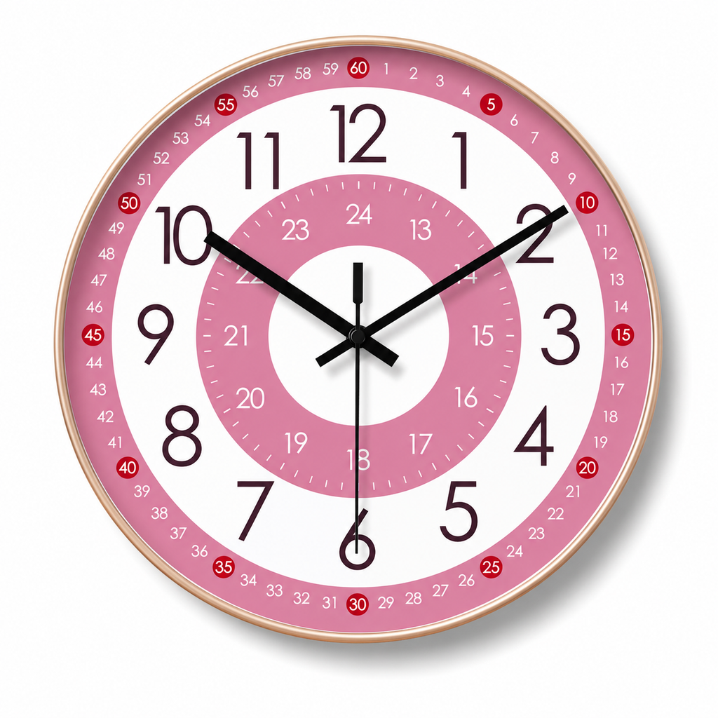 Horloge Murale 30–35 cm Minutes Apparentes — 8 Modèles