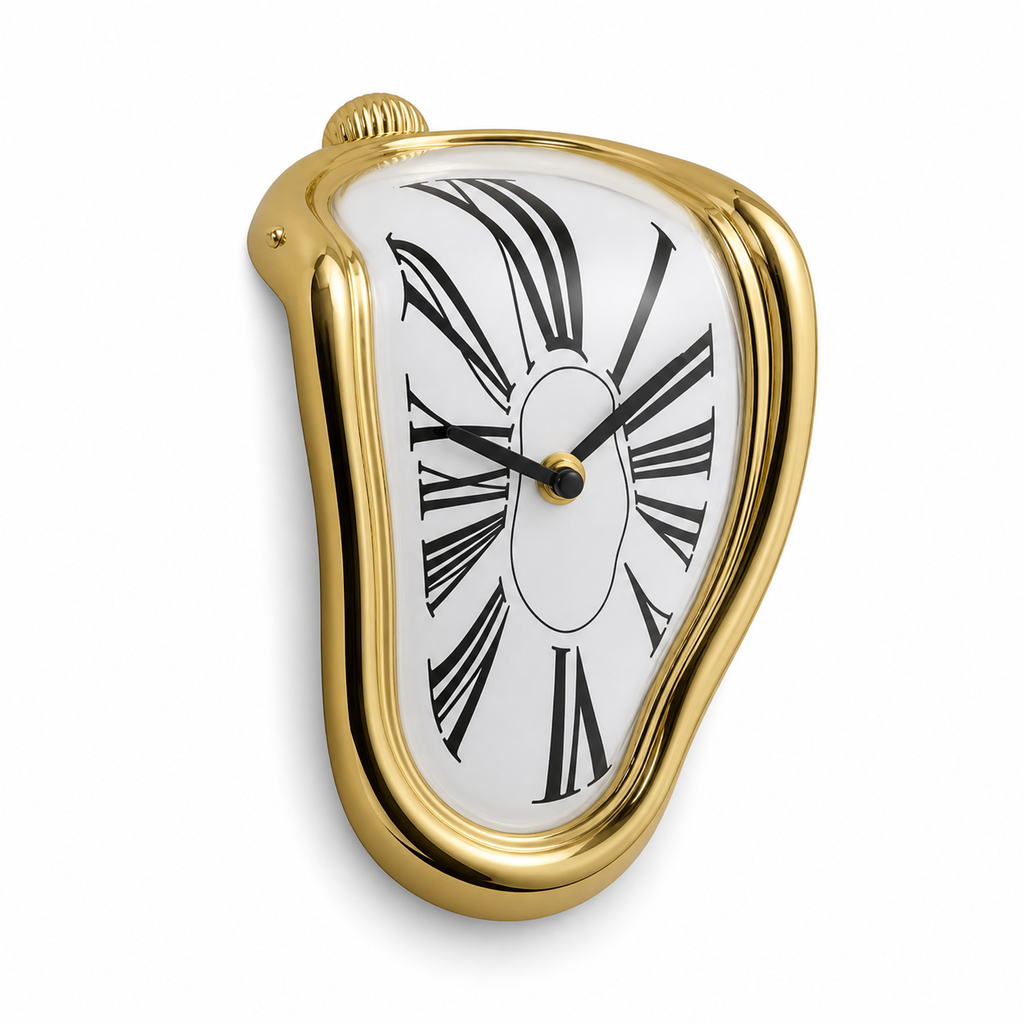 Horloge Murale Forme Fondue 18 cm Silencieuse — 4 Modèles
