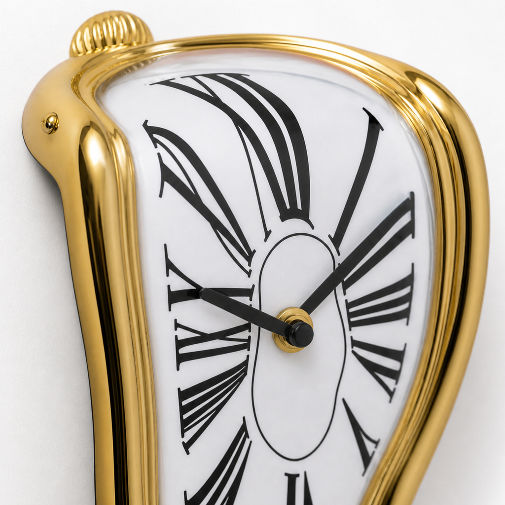 Horloge Murale Forme Fondue 18 cm Silencieuse — 4 Modèles