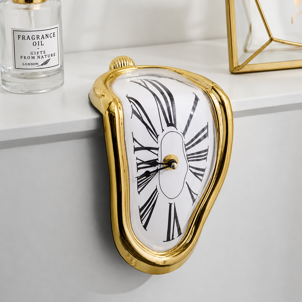 Horloge Murale Forme Fondue 18 cm Silencieuse — 4 Modèles