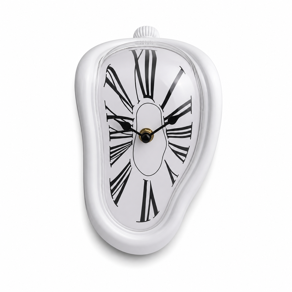 Horloge Murale Forme Fondue 18 cm Silencieuse — 4 Modèles